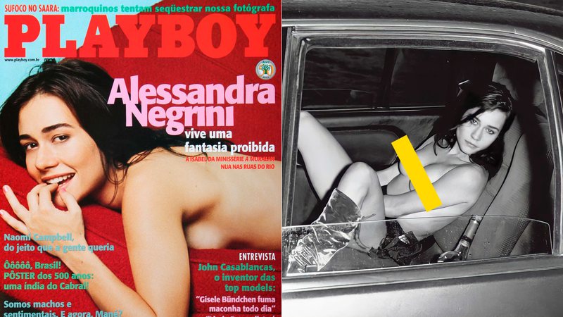 Alessandra Negrini tinha 29 anos quando posou para a revista Playboy - Foto: Divulgação e Reprodução/ Instagram@bobwolfenson