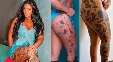 Bia Fernandes mostrou antes e depois de tatuagem gigante na perna - Foto: Reprodução/ Instagram@biafernandesoriginal