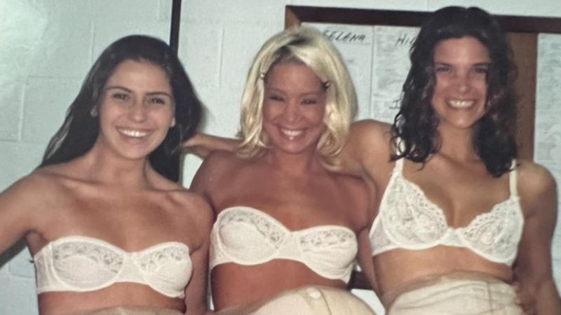 Cristiana Oliveira e as atrizes dividiram a cena em "Corpo Dourado", novela dos anos 90 - Foto: Reprodução / Instagram
