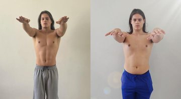 Lucas Cardi Rangel mostrando antes e depois de seu corpo - Foto: Reprodução / Instagram @lucascardiangel