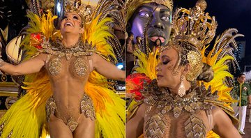 Francine Carvalho usou fantasia banhada a ouro no carnaval - Foto: Eduardo Graboski/ Divulgação