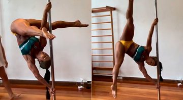 Gracyanne Barbosa mostrou nova acrobacia no pole dance e recebeu elogios - Foto: Reprodução/ Instagram@graoficial