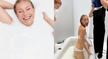 Gwyneth Paltrow toma banho de leite para promover produto - Foto: Reprodução / Instagram