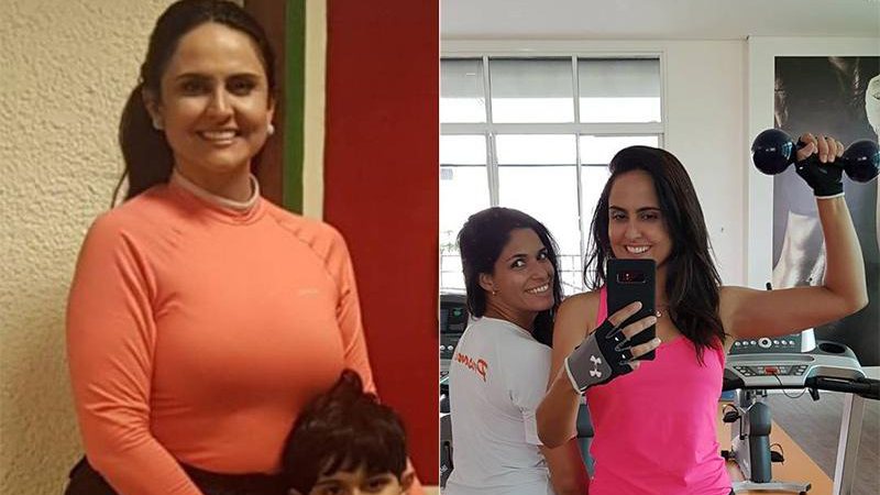 Carla Secato mostrou o antes e depois de perder 13 kilos em seu Instagram - Foto: Reprodução/ Instagram