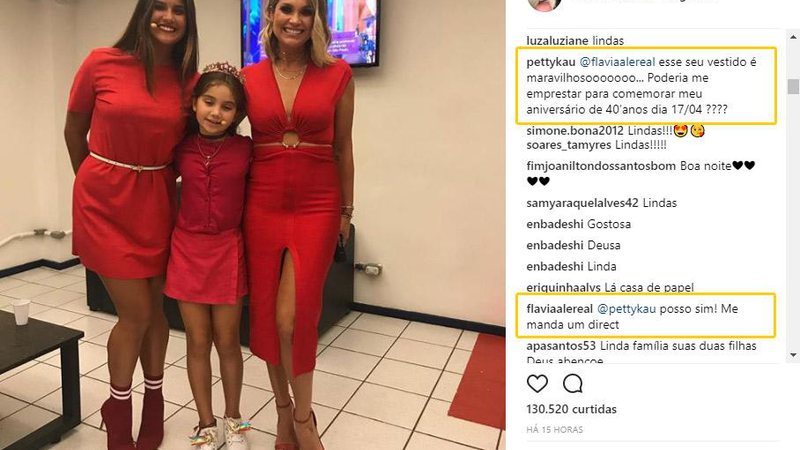 Flávia Alessandra empresta vestido para seguidora comemorar aniversário - Foto: Reprodução/ Instagram