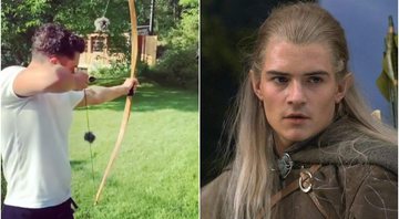 Orlando Bloom encarna Legolas em treino de arco e flecha - Foto: Reprodução / Instagram