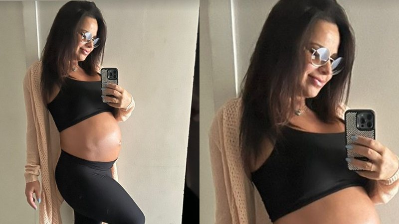 Viviane Araújo exibe barrigão da reta final da gravidez em selfie - Foto: Reprodução / Instagram