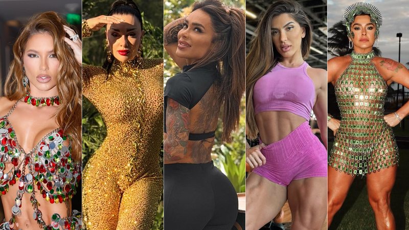 Virginia, Juju Salimeni, Fabi Forta, Andrea de Andrade e Fabiola de Andrade