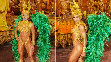 Camila Assunção estreia com visual dourado, em referência a Oxum - Fotos: Adilson Marques / Cenapop