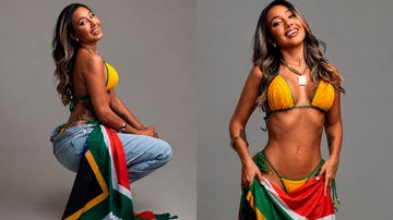 Monik Evlin comemora sua primeira faixa em concurso de beleza internacional - Fotos: Divulgação