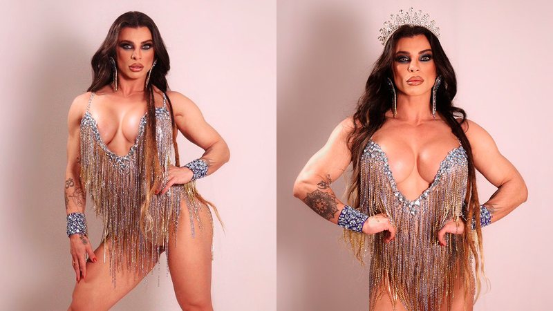 Vivian Cristinelle posa antes de ser coroada em escola de samba - Foto: André Ferruchi / Divulgação