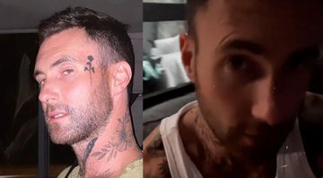 Cantor afirmou que a tatuagem era fake, dizendo que não planeja rabiscar a área - Reprodução / Instagram @adamlevine