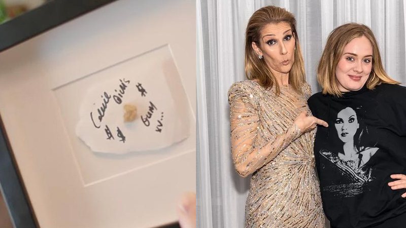 Cantora contou que Céline cuspiu seu chiclete em um pedaço de papel e o emoldurou - Reprodução/ Youtube / Instagram