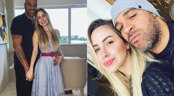 Adriano Imperador posou com a mão na barriga de Victoria Moreira e fãs especularam gravidez - Reprodução/ Instagram