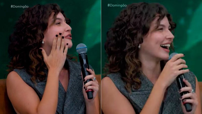 Alanis Guillen surpreendeu ao revelar que usa esperma de salmão nos lábios - Foto: TV Globo/ Domingão com Huck