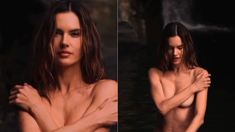 Alessandra Ambrosio surpreendeu seguidores ao posar nua em piscina natural - Foto: Reprodução/ Instagram@alessandraambrosio