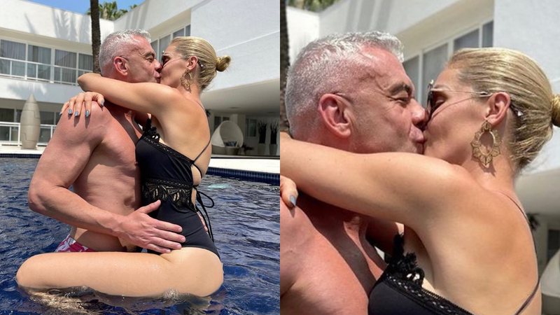 Alexandre Correa e Ana Hickmann celebram o Dia do Beijo nas redes sociais - Foto: Reprodução / Instagram