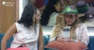 Aline Mineiro e Erika Schneider conversaram na sala - Foto: Reprodução / Playplus