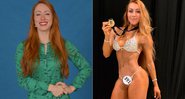 Aline Dahlen foi campeã de fisiculturismo nos Emirados Árabes - Foto: TV Globo/ Frederico Rozario e Reprodução/ Instagram@alinedahlen