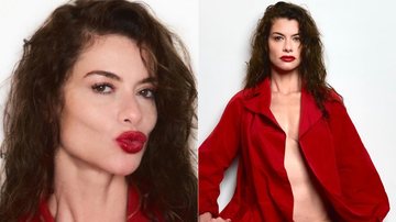 Alinne Moraes mostrou bastidores de ensaio nas redes sociais