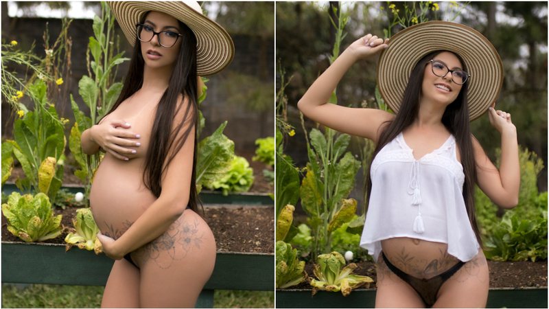 Alyne Lary posou grávida para a capa da Revista Sexy - Foto: Fabio Paprika / Edu Graboski / Divulgação