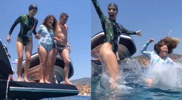 Ana Furtado, Boninho e Isabella aproveitam passeio de barco - Reprodução/Instagram@aanafurtado