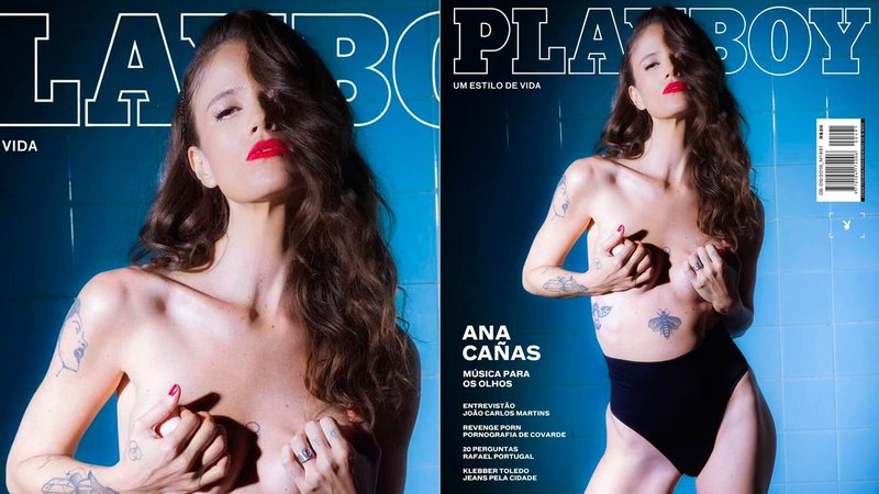 Ana Cañas foi homenageada em capa falsa da Playboy - Foto: Reprodução/ Instagram@playboy_fake e @angelopastorello