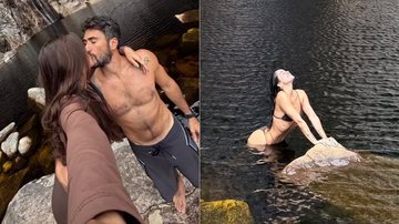 Ana Clara Winter mostrou passeio à cachoeira com o namorado
