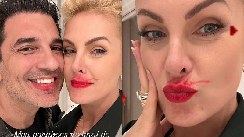 Ana Hickmann apareceu com batom borrado após beijo de Edu Guedes - Foto: Reprodução/ @ahickmann