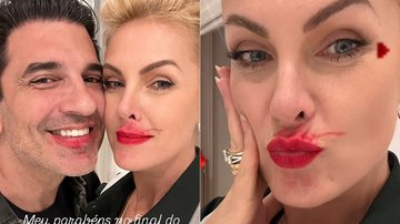 Ana Hickmann apareceu com batom borrado após beijo de Edu Guedes - Foto: Reprodução/ Instagram@ahickmann