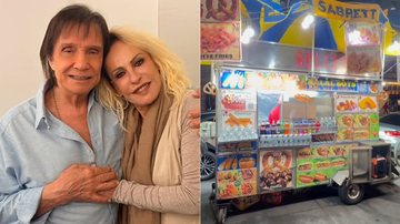 Ana Maria Braga e o marido comeram cachorro-quente na rua após show