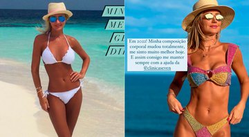 Ana Paula Siebert comparou corpo de 7 anos atrás com atual - Foto: Reprodução/ Instagram@anapaulasiebert