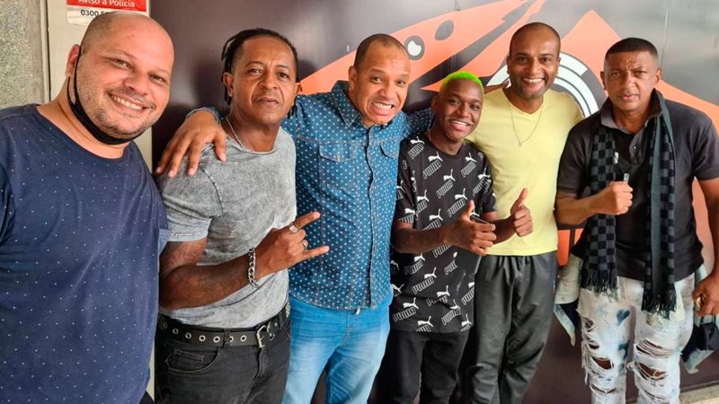Betoh Cascardo, Don Capuccino, Anderson Leonardo, DJ Rogerinho do Quero, Titto Jr. e o cantor Dupand - Foto: Divulgação