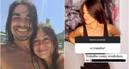 Valentina Benini em foto com o pai, de 2020, e em post no Instagram - Foto: Reprodução / Instagram