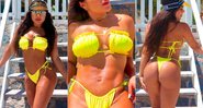Andressa Ferreira posou de biquíni fio-dental e recebeu elogios na web - Foto: Reprodução/ Instagram@andressaferreiramiranda
