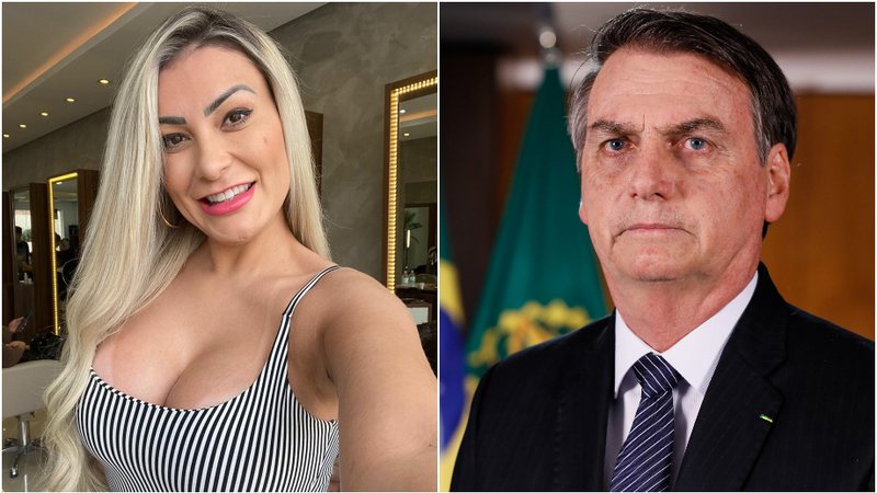 Andressa Urach declarou voto em Jair Bolsonaro em 2022 - Foto: Reprodução / Instagram @andressaurachoficial / Wikipedia