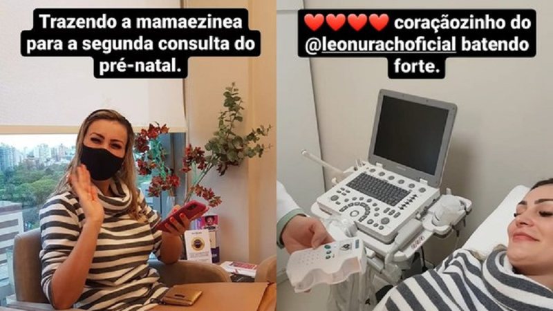 Andressa Urach escuta o coração de seu filho no ventre - Foto: Reprodução / Instagram