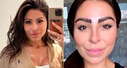 Andressa Ferreira antes e depois do transplante de sobrancelhas - Foto: Reprodução/ Instagram@andressaferreiramiranda