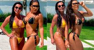 Andressa Ferreira e Gretchen exibiram corpaços à beira da piscina - Foto: Reprodução/ Instagram@andressaferreiramiranda