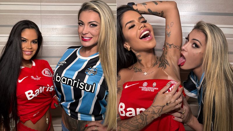 Andressa Urach realizou fetiche ao lamber as axilas de Gabriela Sousa - Foto: Reprodução/ Instagram@andressaurachoficial