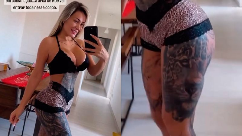 Andressa Urach contou que vai “fechar o corpo” com tatuagens - Foto: Reprodução/ @andressaurachoficial