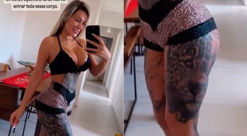 Andressa Urach contou que vai “fechar o corpo” com tatuagens - Foto: Reprodução/ Instagram@andressaurachoficial