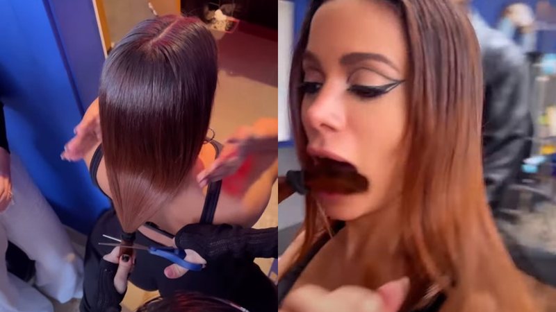 Anitta surpreende ao entregar tesoura para amigos cortarem seu cabelo - Foto: Reprodução / Instagram