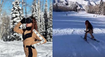 Anitta mostra suas habilidades enquanto esquia em Aspen, no Colorado - Foto: Reprodução / Instagram