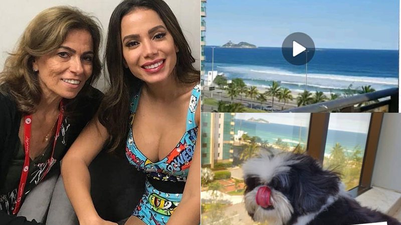 Anitta mostrou conversa com a mãe e deu uma palhinha da vista do apartamento que comprou - Foto: Reprodução/ Instagram