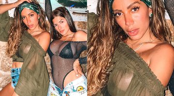 Anitta deixou seio à mostra ao posar usando blusa transparente - Foto: Reprodução/ Instagram