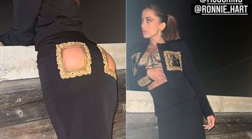 Anitta exibiu parte do bumbum ao posar com saia recortada em Paris - Foto: Reprodução/ Instagram@anitta