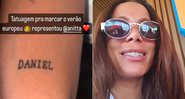 Anitta esclareceu tatuagem com o nome “Daniel” que tem no braço - Foto: Reprodução/ Instagram@anitta e @mcdaniel