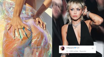 Miley Cyrus comentou foto de Anitta e seguidores pediram parceria - Foto: Reprodução/ Instagram