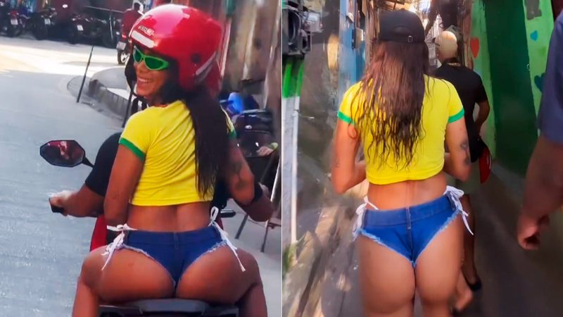 Anitta chamou a atenção ao pegar mototáxi usando microshorts - Foto: Reprodução/ @anitta